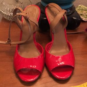 Tory Burch red patent size 6